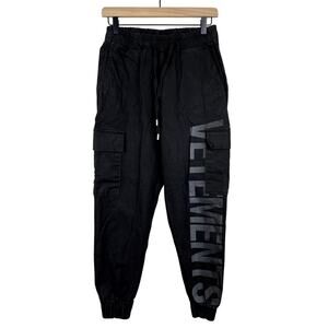 Vetements Jogger Mens Large Black Cargo Logo 2021 Hypebeast Streetwear